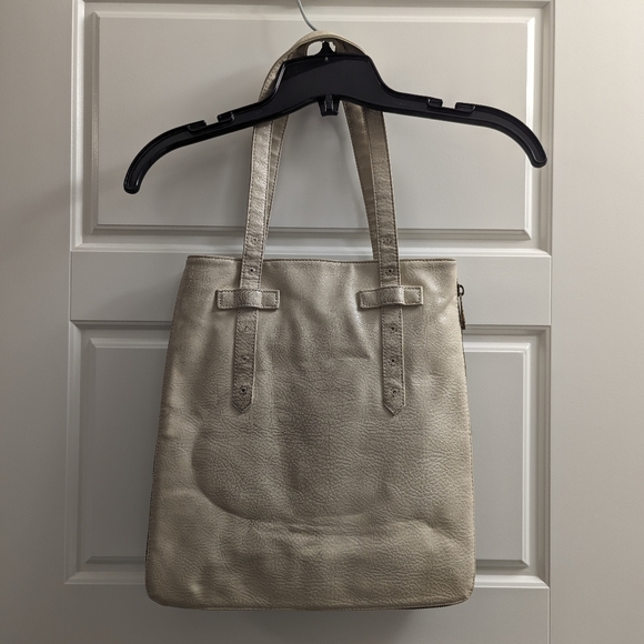 Matt & Nat Expandable Cream Tote Satchel - Picture 2 of 10